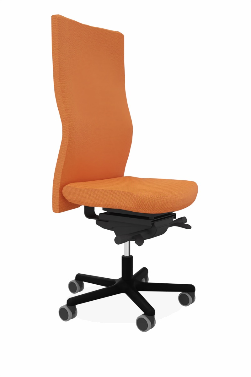 Löffler Lezgo 74, Pure Orange, ohne Armlehnen, Fußkreuz schwarz