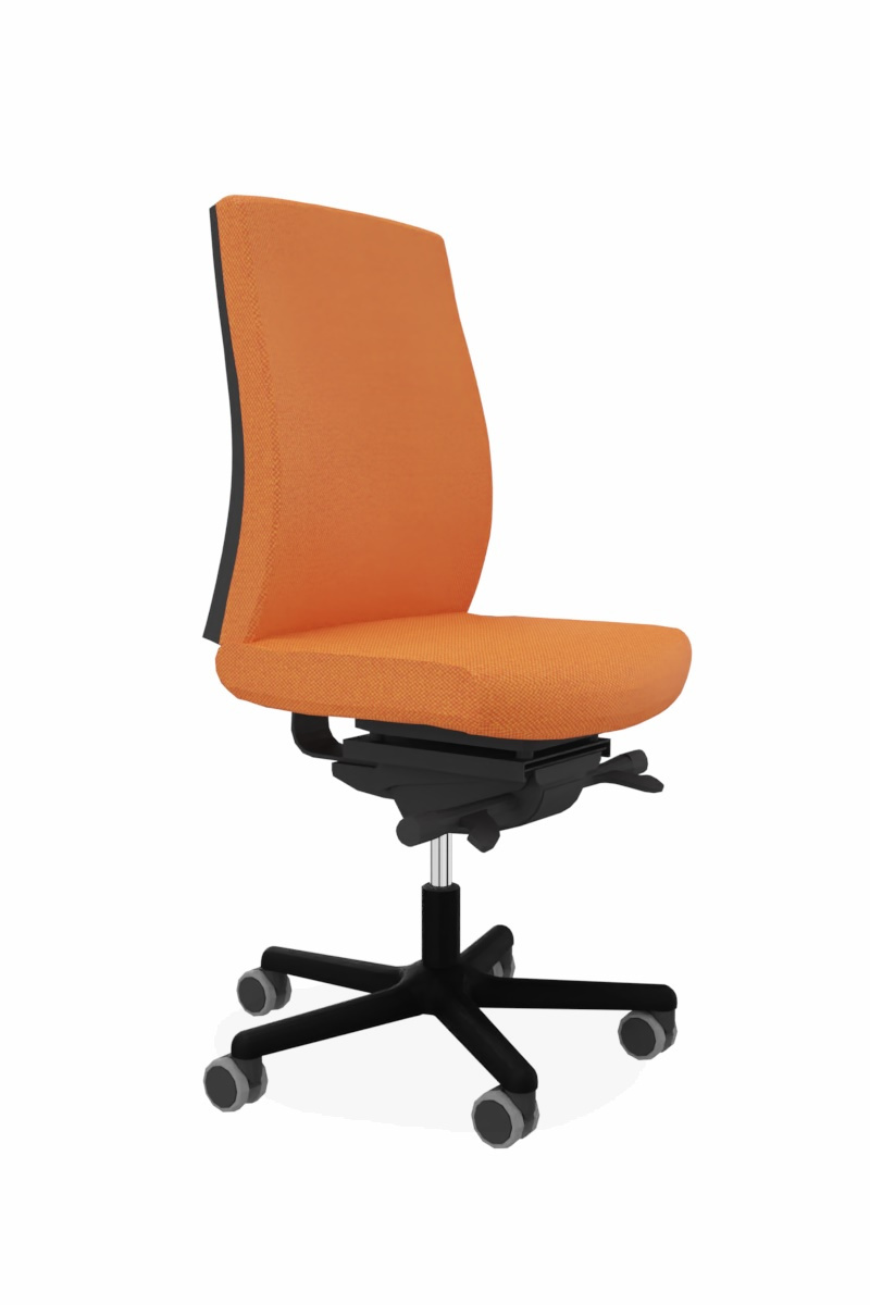 Löffler Figo 19, Pure Orange, ohne Armlehnen, Fußkreuz schwarz